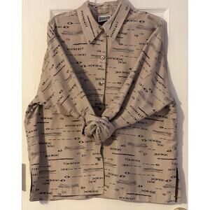 Chico's Design Blouse Sz 2 (L) EUC